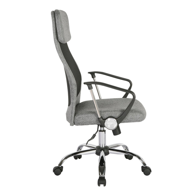 Chord high operators chair with mesh back and headrest - grey - Office Products Online