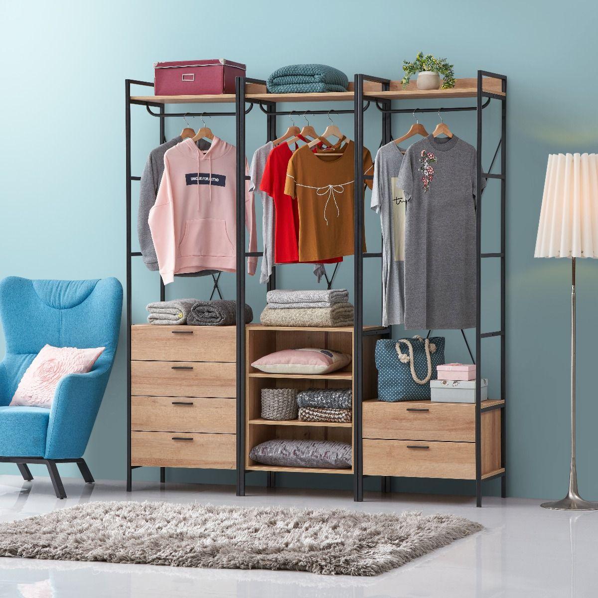 Claire Bedroom Shelf Open Wardrobe allhomely