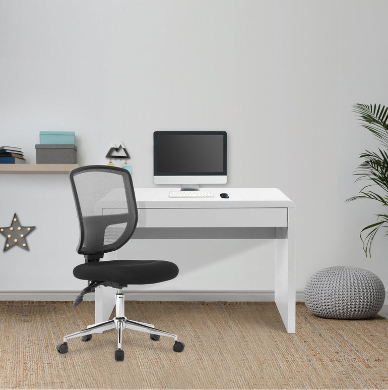 Compact and Curvaceous High Gloss Workstation with Spacious Storage Drawer - Office Products Online