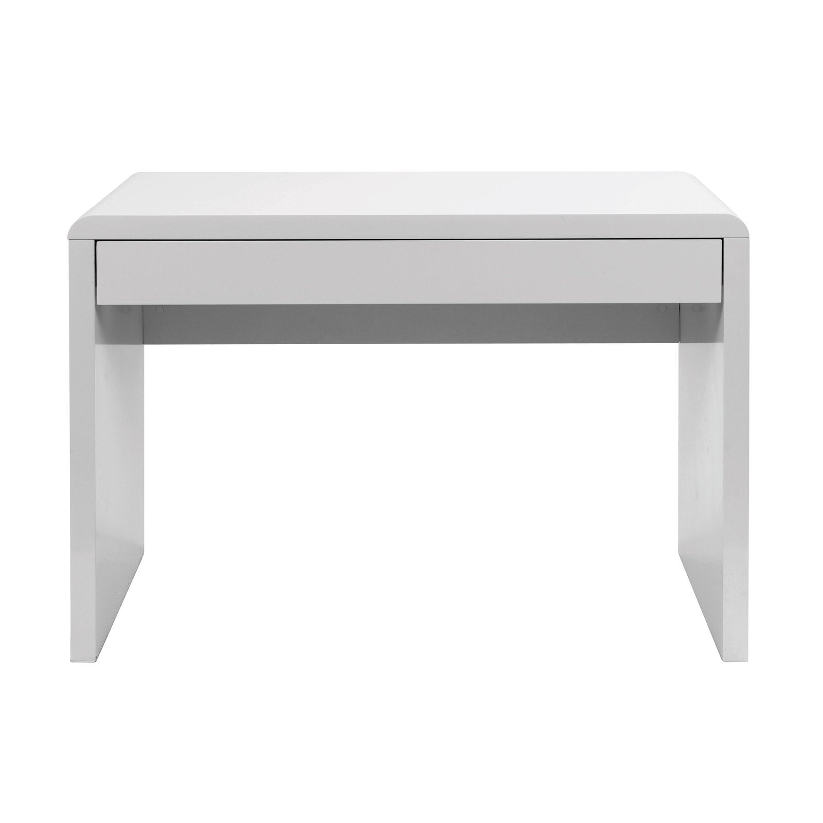 Compact and Curvaceous High Gloss Workstation with Spacious Storage Drawer - Office Products Online