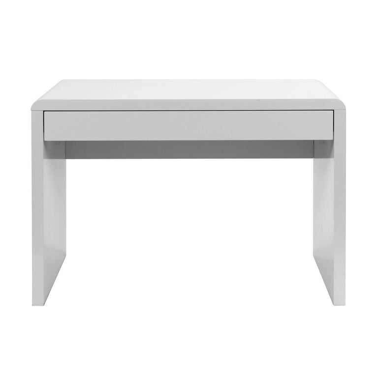 Compact and Curvaceous High Gloss Workstation with Spacious Storage Drawer - Office Products Online