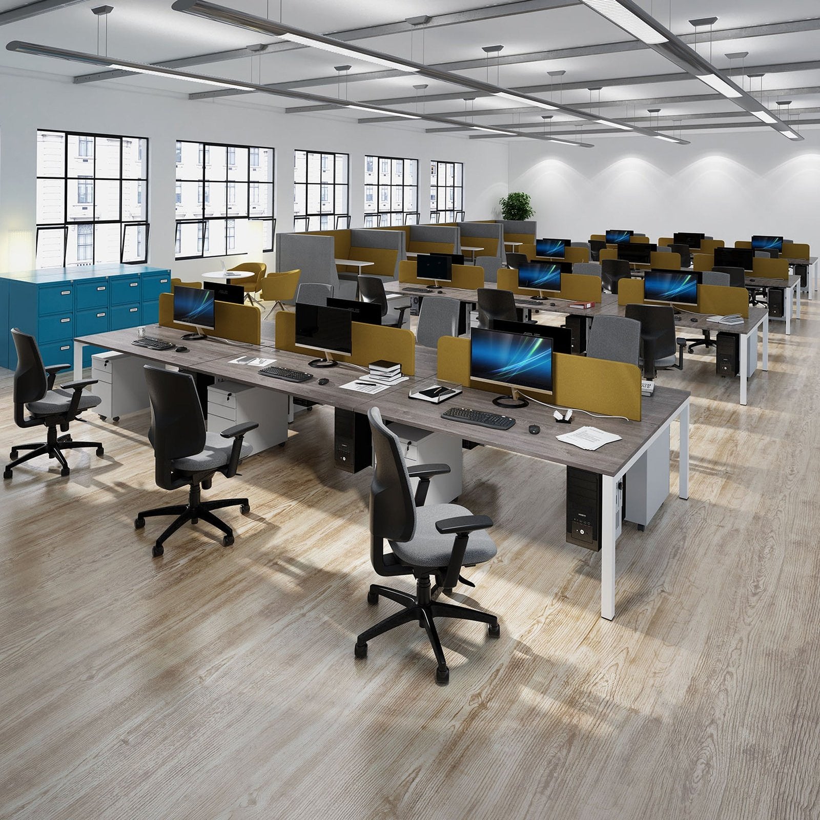 Connex triple to back desks - Office Products Online