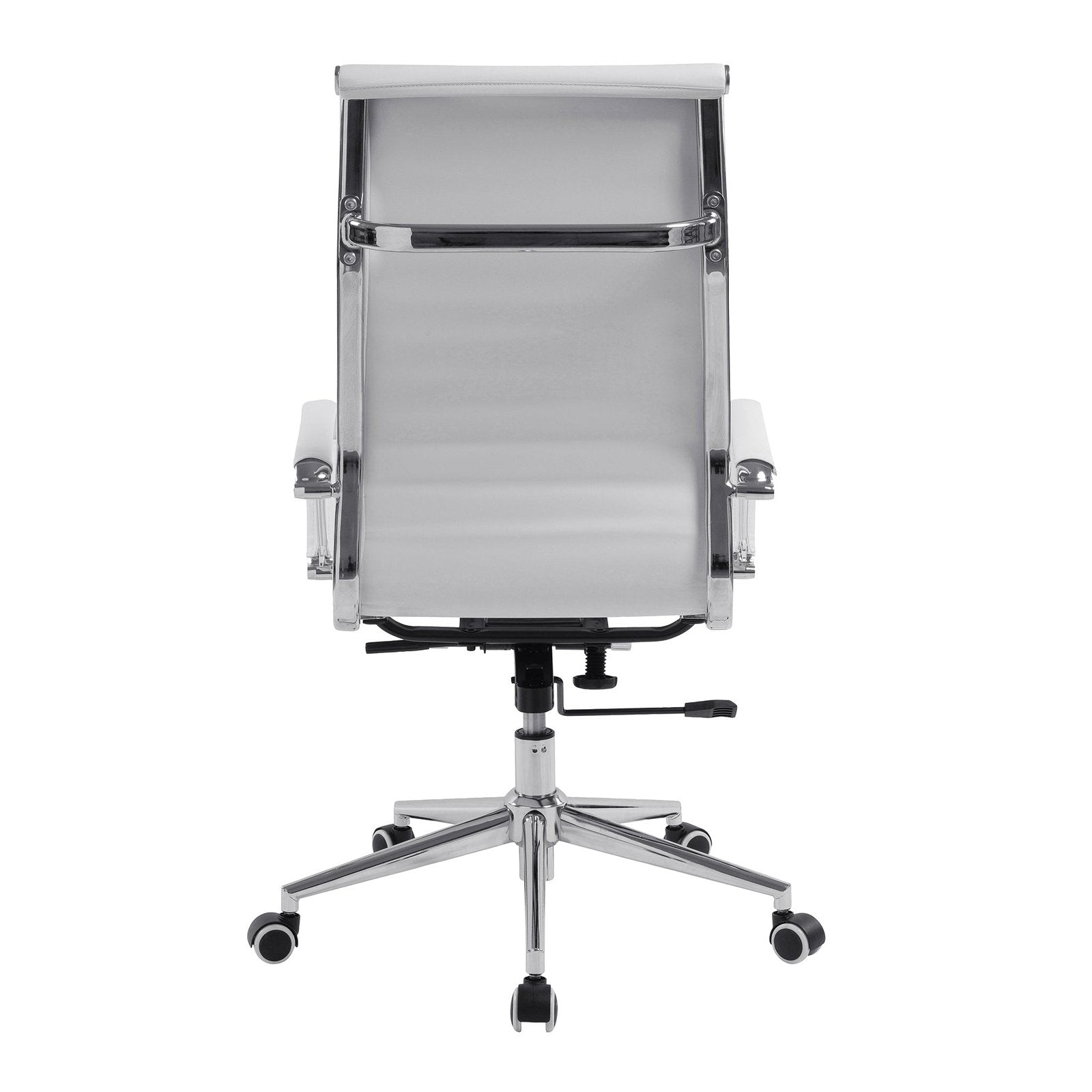 Contemporary High Back Bonded Leather Executive Armchair with Chrome Base - Office Products Online
