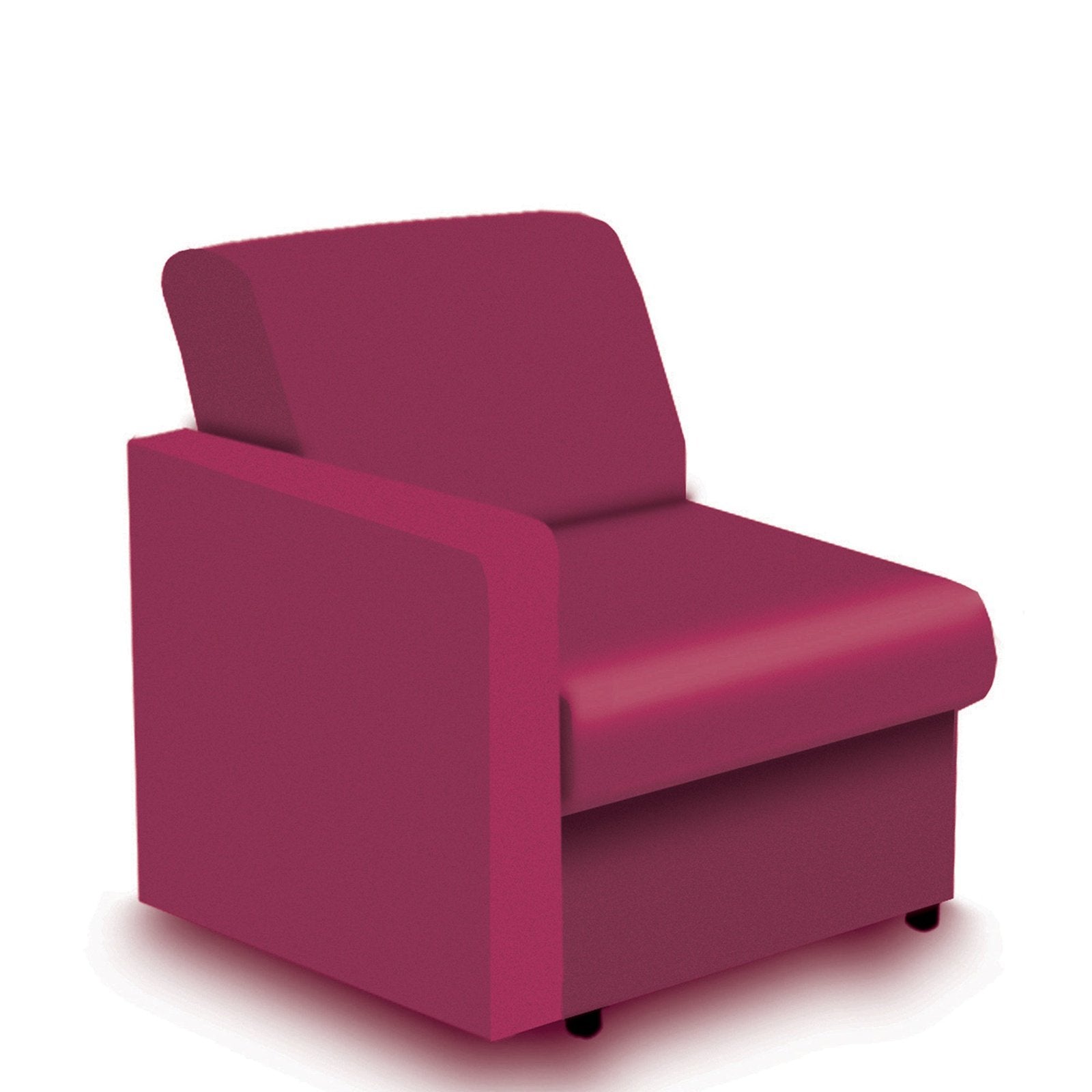 Contemporary Modular Fabric Low Back Sofa - Right Hand Arm - Office Products Online
