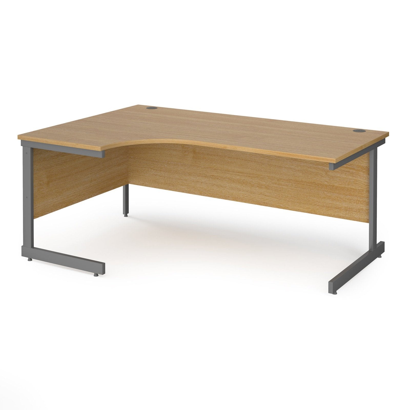 Contract 25 left hand ergonomic desk with cantilever leg - Office Products Online