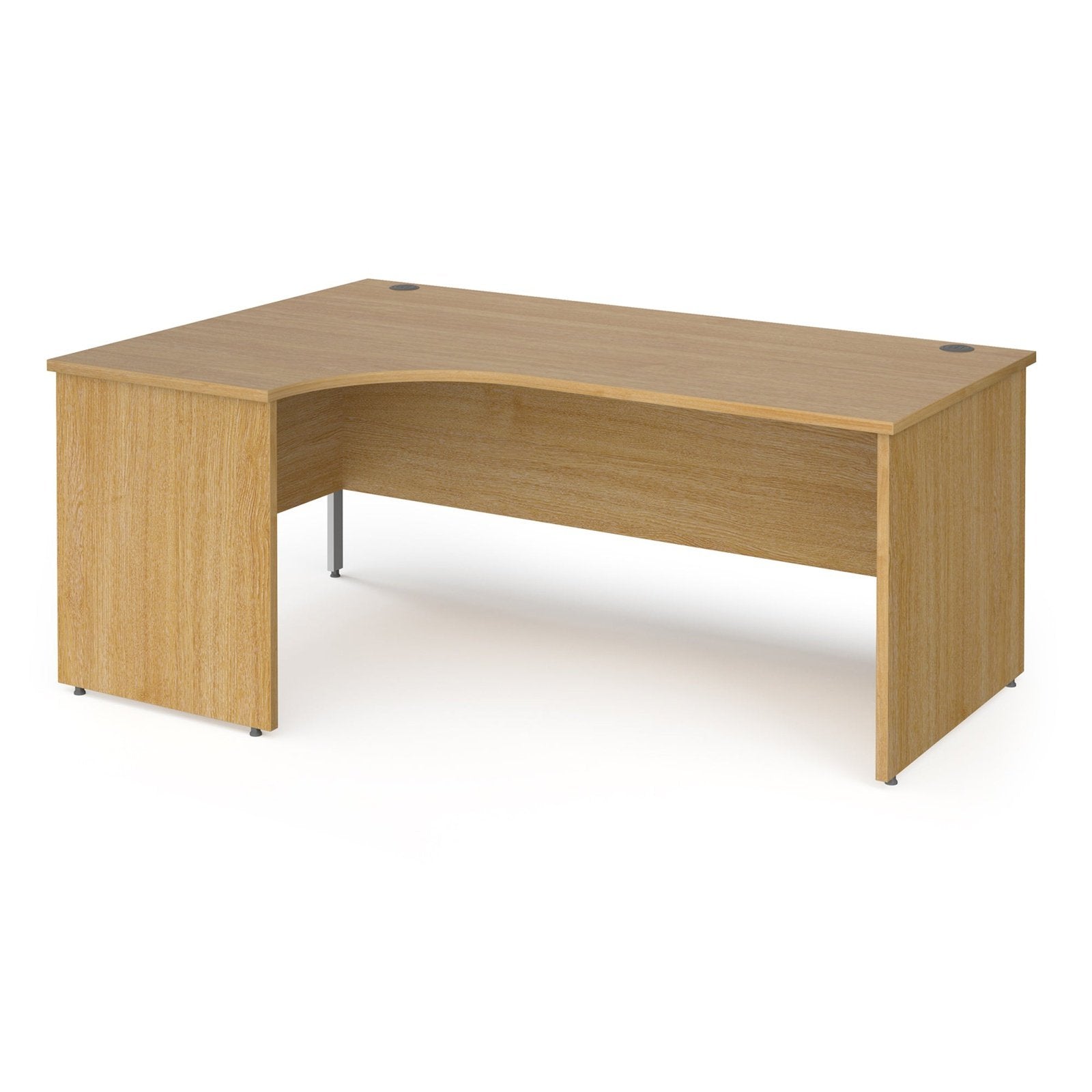 Contract 25 left hand ergonomic desk with panel ends and corner leg - Office Products Online