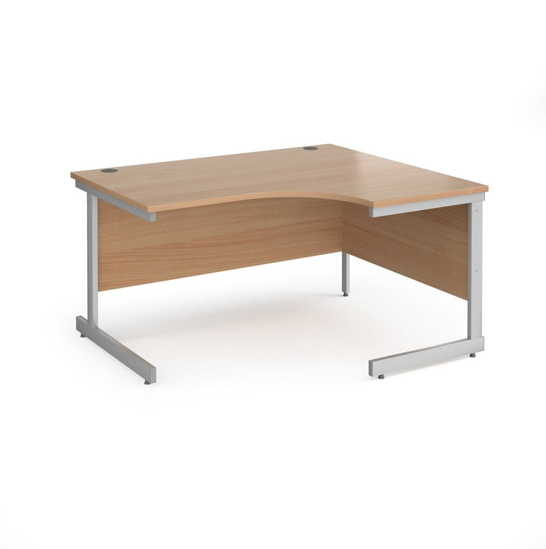 Contract 25 right hand ergonomic desk with cantilever leg - Office Products Online
