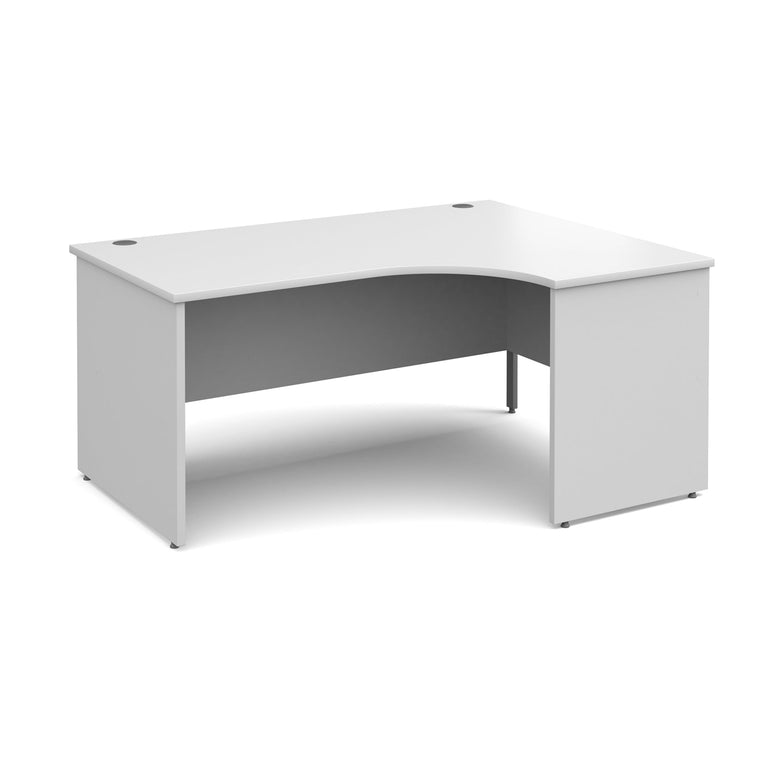 Contract 25 right hand ergonomic desk with panel ends and corner leg - Office Products Online