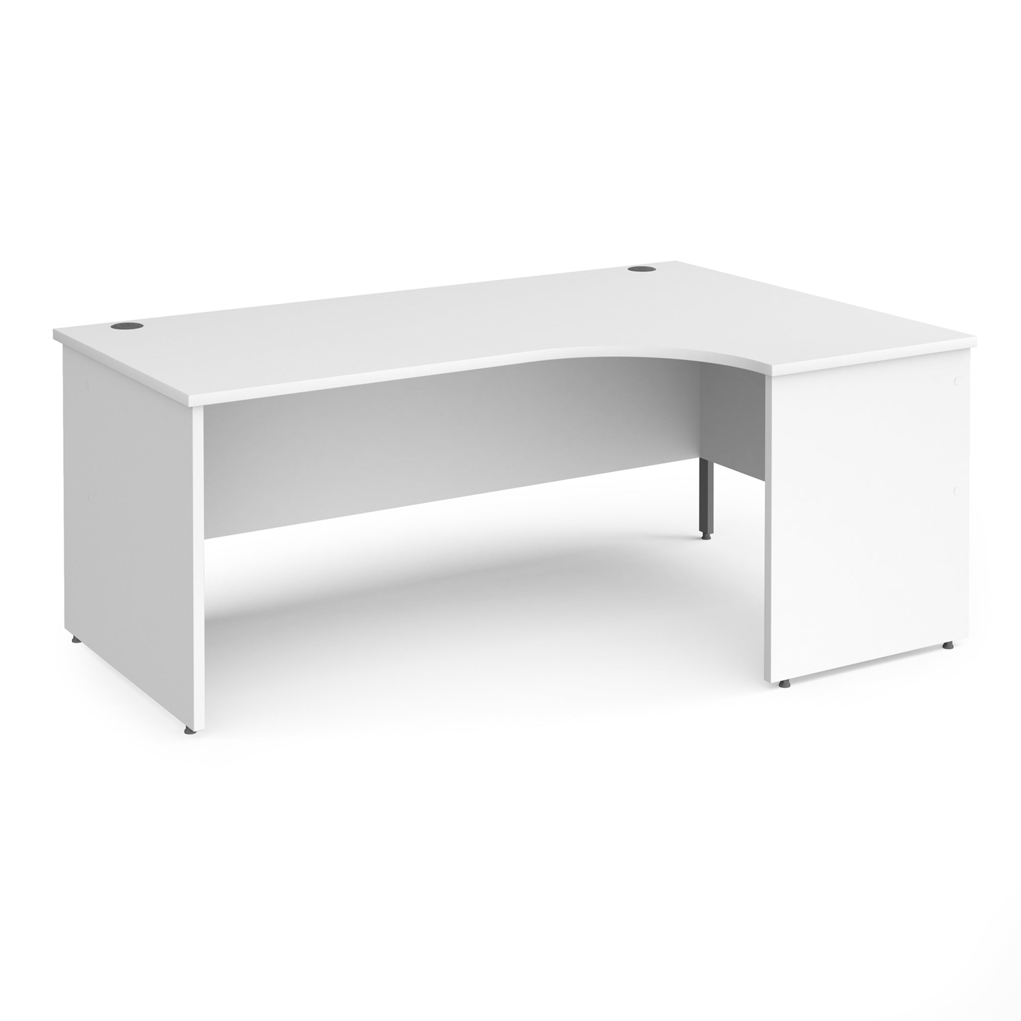 Contract 25 right hand ergonomic desk with panel ends and corner leg - Office Products Online
