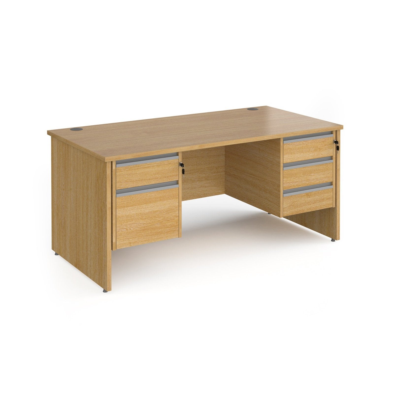 Contract 25 straight desk with 2 3 drawer pedestals and panel leg - Office Products Online