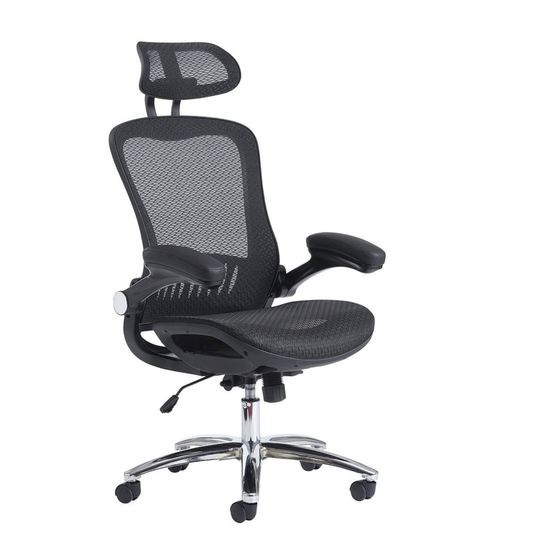 Curva high back mesh chair - black - Office Products Online