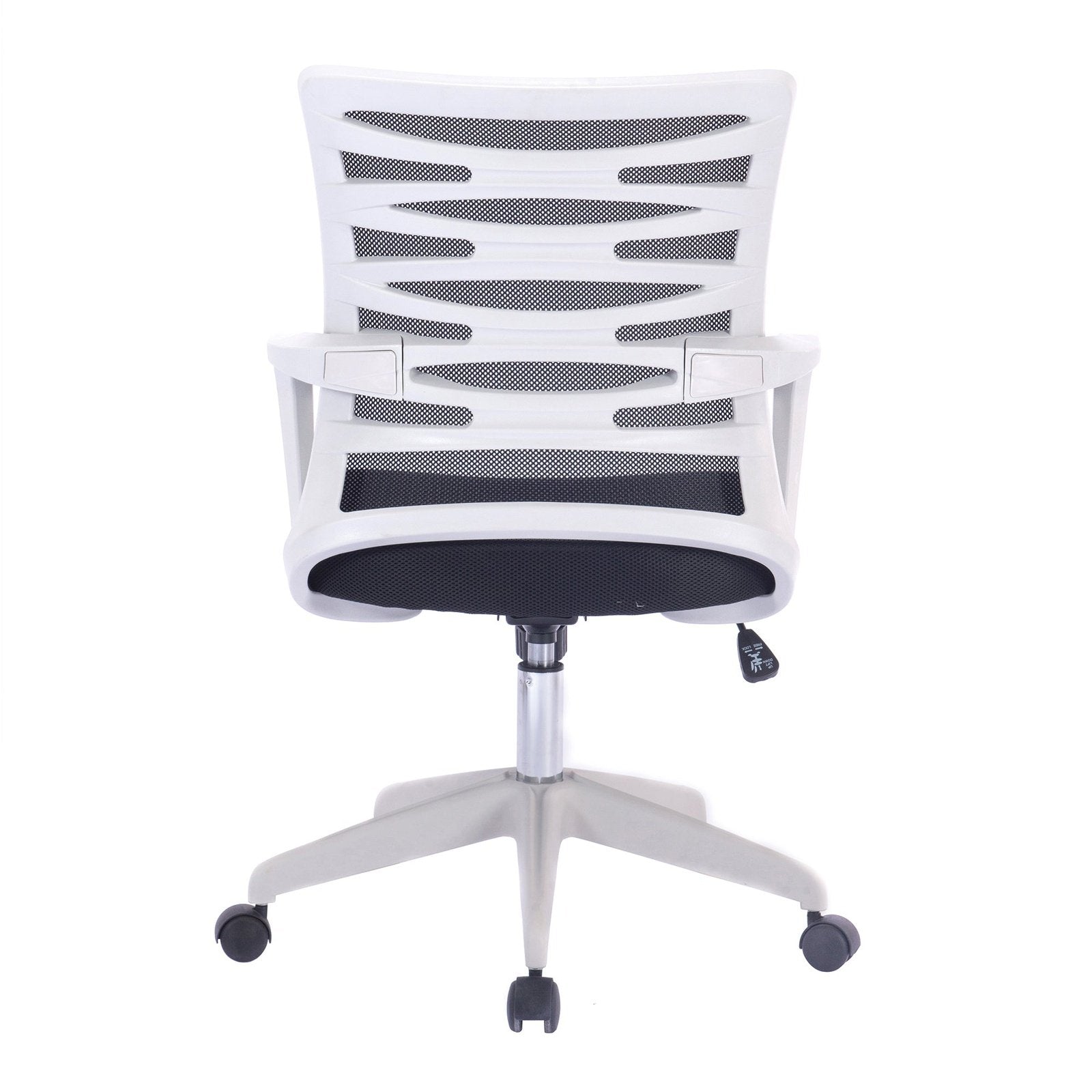 Designer Mesh Armchair with White Frame and Detailed Back Panelling - Office Products Online