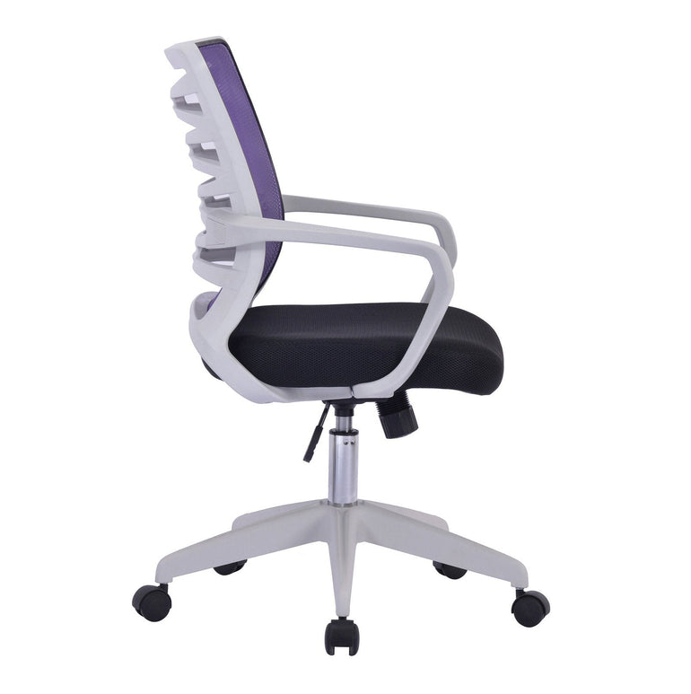 Designer Mesh Armchair with White Frame and Detailed Back Panelling - Office Products Online