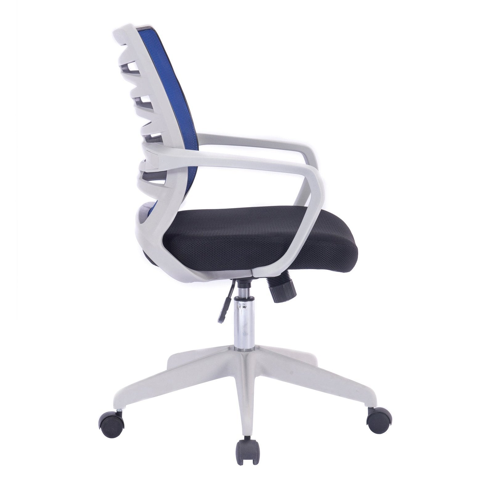 Designer Mesh Armchair with White Frame and Detailed Back Panelling - Office Products Online