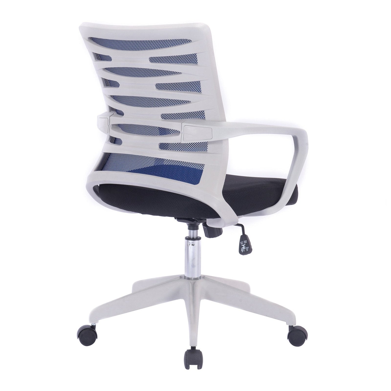 Designer Mesh Armchair with White Frame and Detailed Back Panelling - Office Products Online