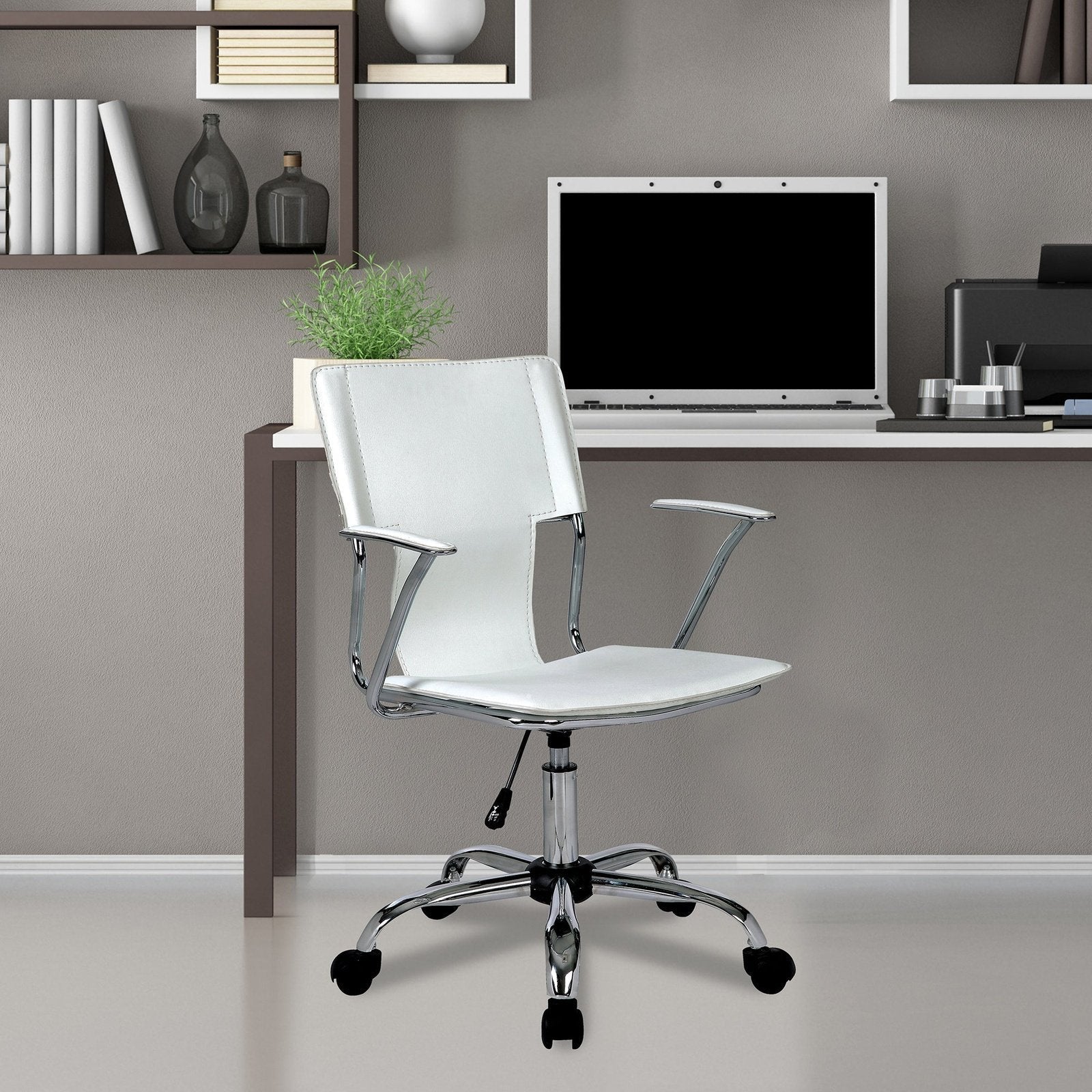 Designer Slimline Armchair with Tubular Chrome Frame - Office Products Online