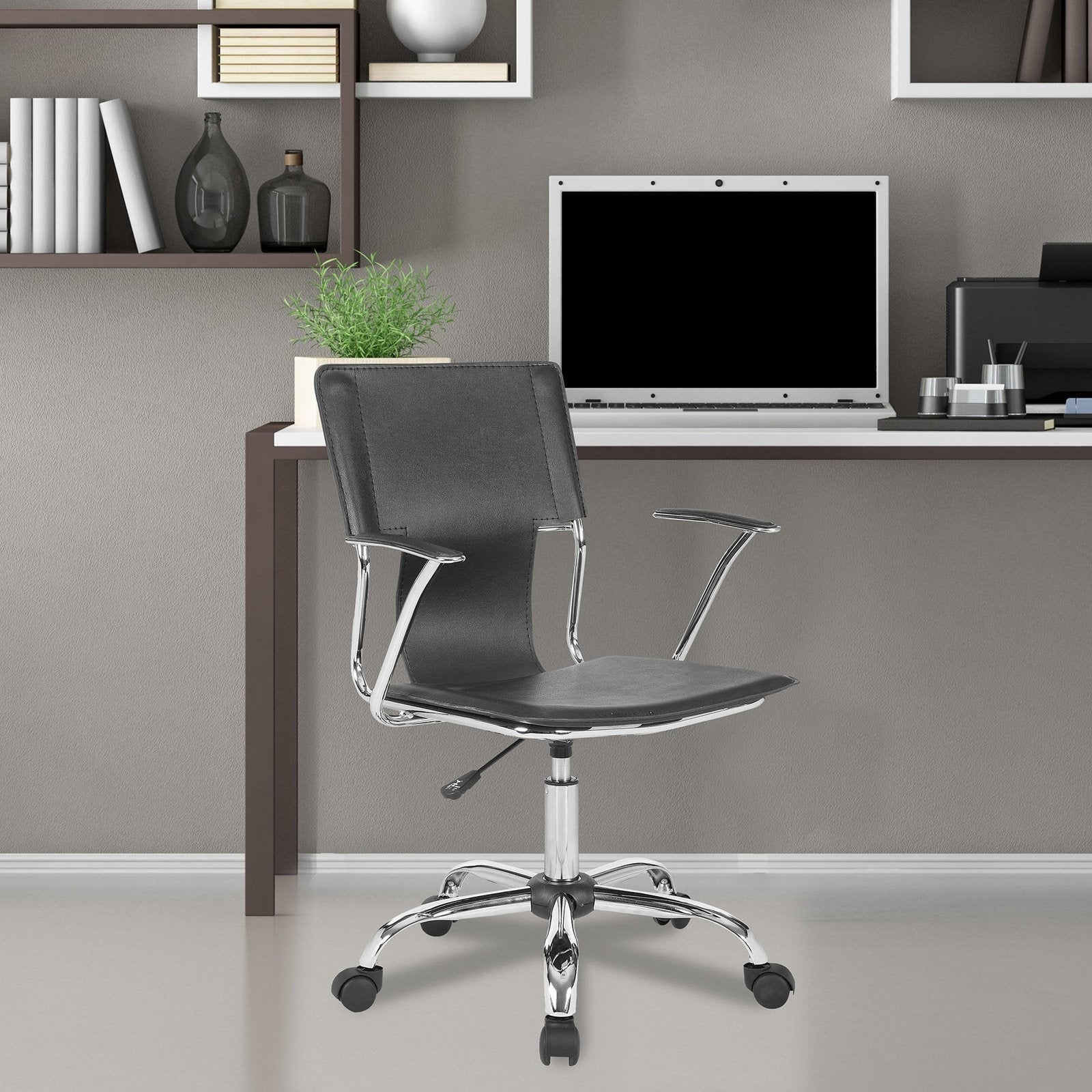 Designer Slimline Armchair with Tubular Chrome Frame - Office Products Online