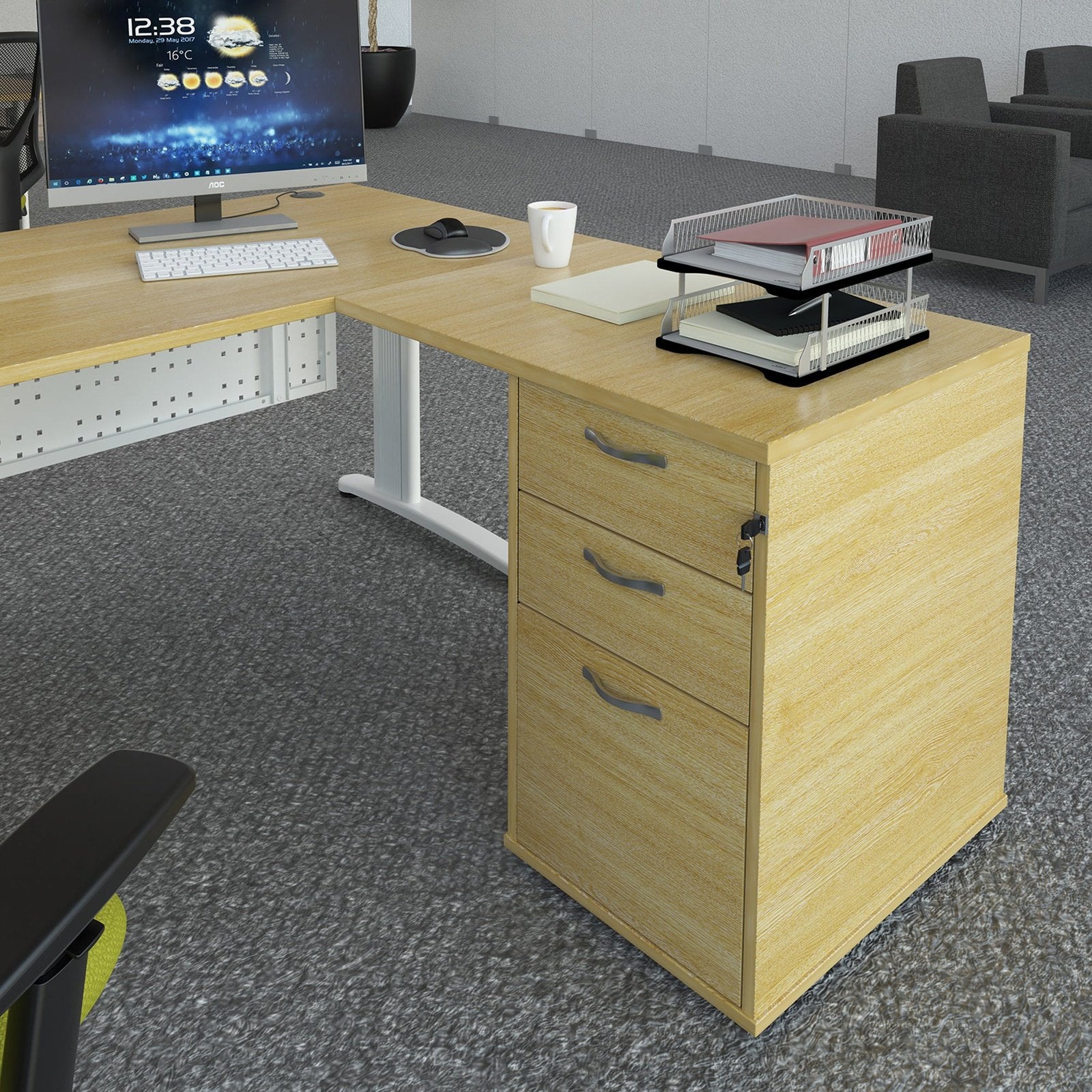 Desk high 3 drawer pedestal - Office Products Online