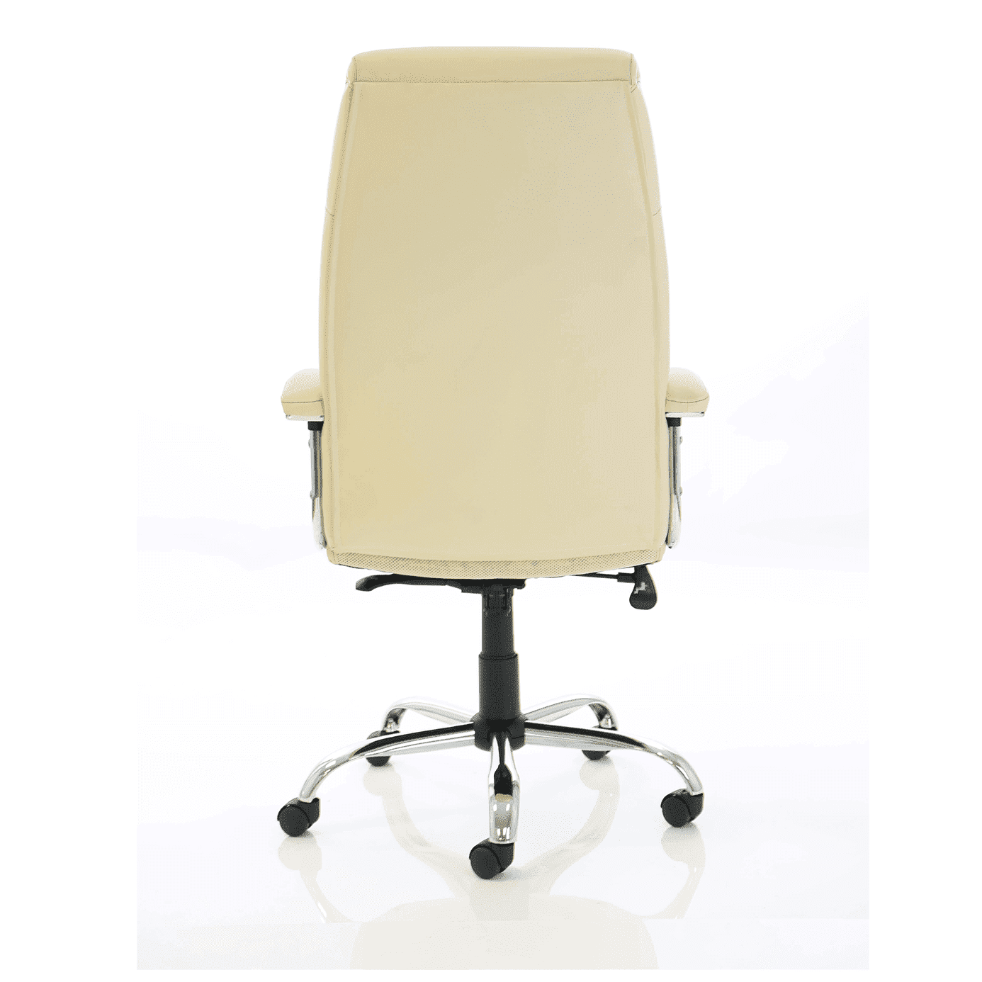 Penza High Back Executive Leather Office Chair with Arms - Chrome Frame, 110kg Capacity, 8hr Usage, Adjustable Height & Tilt