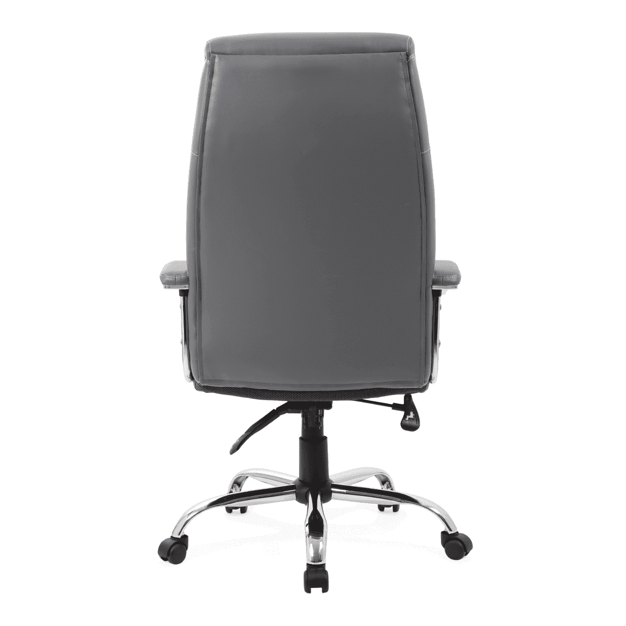 Penza High Back Executive Leather Office Chair with Arms - Chrome Frame, 110kg Capacity, 8hr Usage, Adjustable Height & Tilt