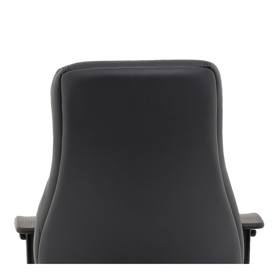 Winsor Medium Back Executive Office Chair - Black Faux Leather, Adjustable Arms, 120kg Capacity, 8hr Usage, Flat Packed (690x680x1210mm)