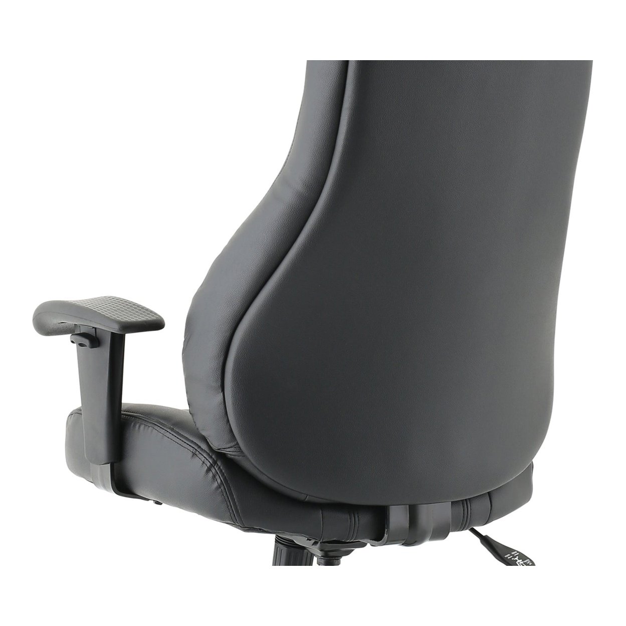 Winsor Medium Back Executive Office Chair - Black Faux Leather, Adjustable Arms, 120kg Capacity, 8hr Usage, Flat Packed (690x680x1210mm)