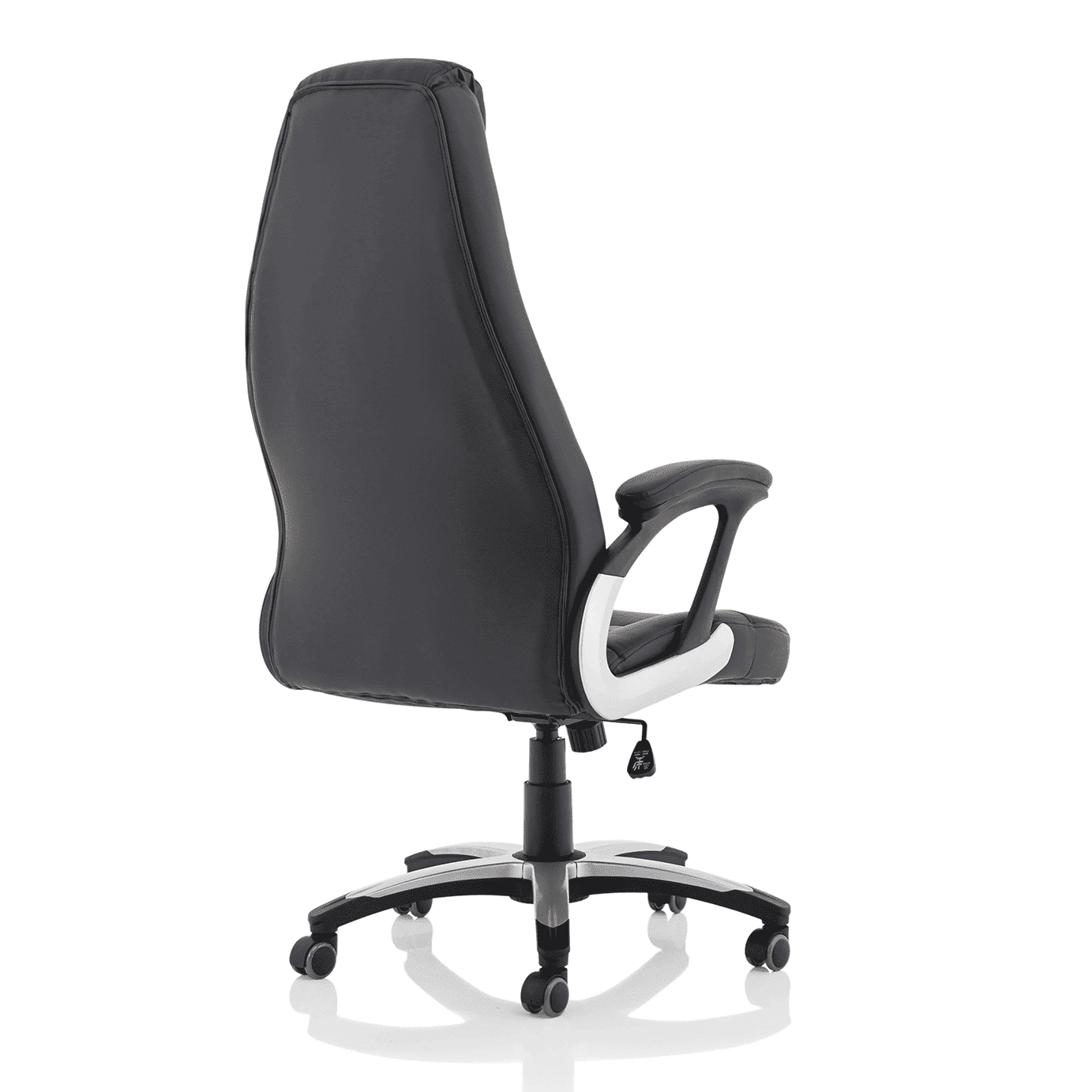 Metropolis High Back Executive Office Chair - Black Leather, Metal & Plastic Frame, 120kg Capacity, 8hr Usage, Gas Height & Tilt Adjustments