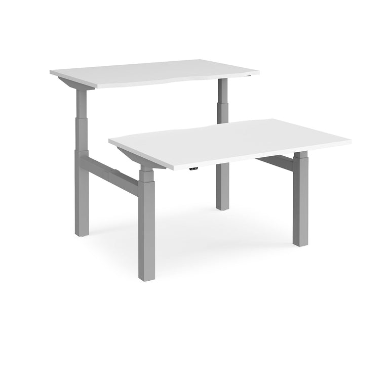 Elev8 Touch sit-stand back-to-back desks 1650mm - Office Products Online