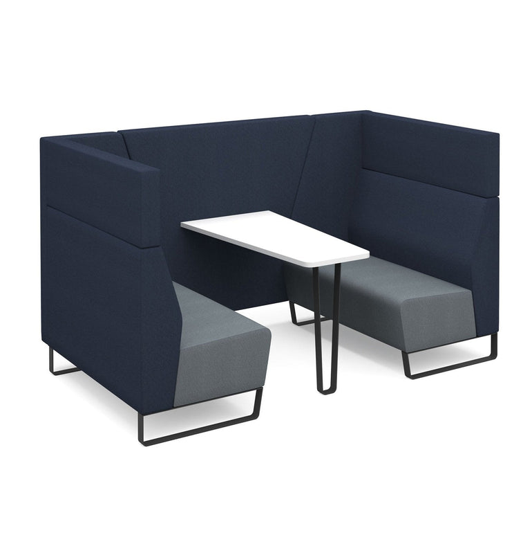 Encore² open high back 4 person meeting booth with table - Office Products Online