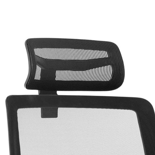 Ergo Twist/Click Black Mesh Headrest - Flat Packed, Height Adjustable, 135kg Max Weight, 8hr Usage, 5yr Mechanical & 2yr Fabric Warranty