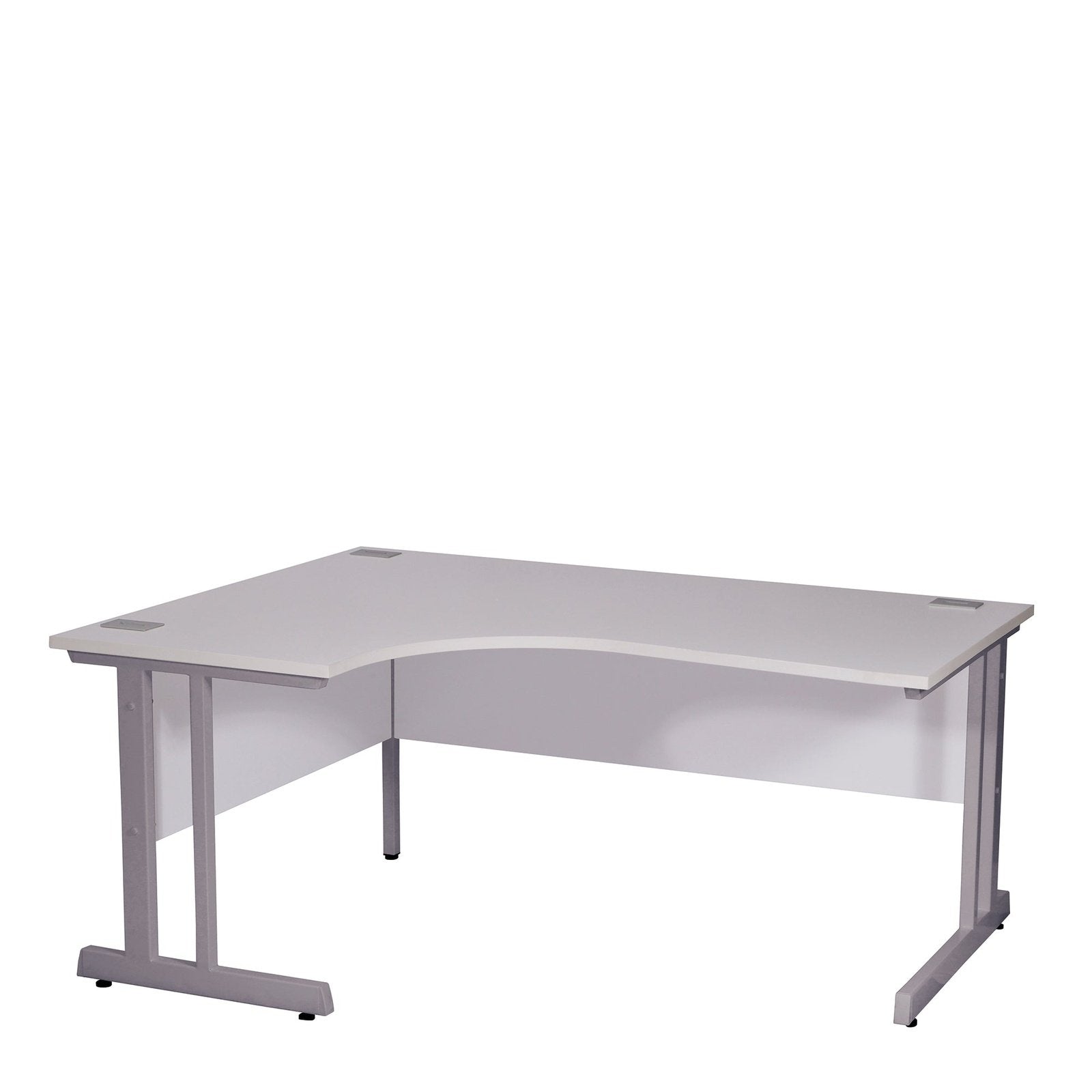 Ergonomic Left Hand Corner Desk - 1400mm Wide with Cable Management & Modesty Panels - Office Products Online