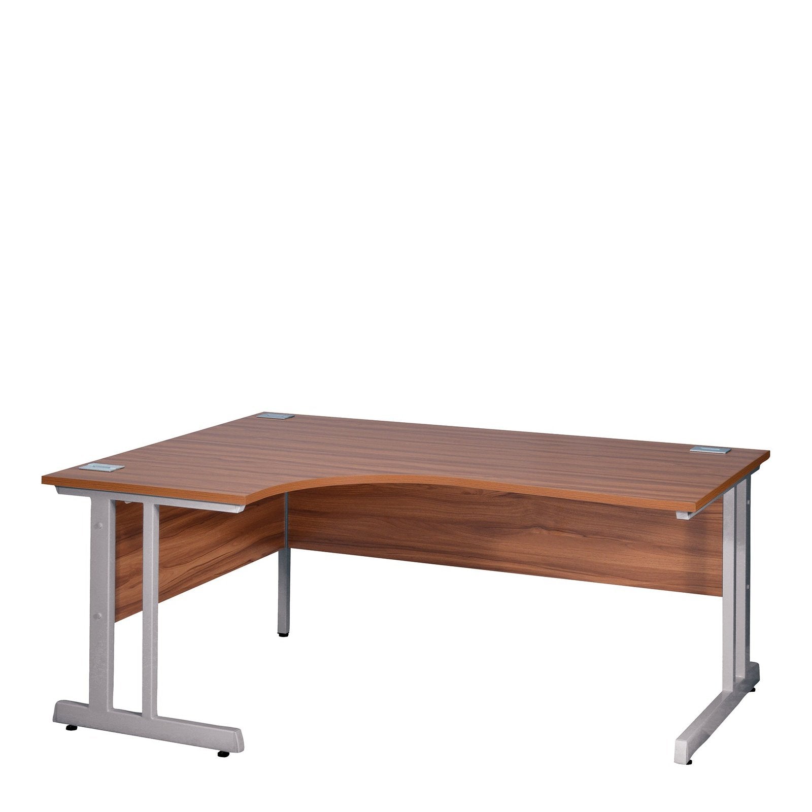 Ergonomic Left Hand Corner Desk - 1400mm Wide with Cable Management & Modesty Panels - Office Products Online