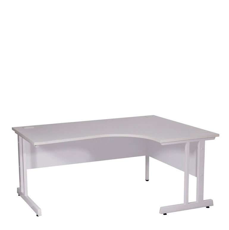 Ergonomic Right Hand Corner Desk - 1600mm Wide with Cable Management & Modesty Panels - Office Products Online