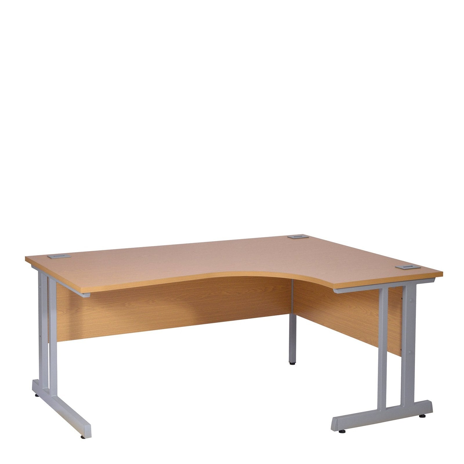 Ergonomic Right Hand Corner Desk - 1600mm Wide with Cable Management & Modesty Panels - Office Products Online