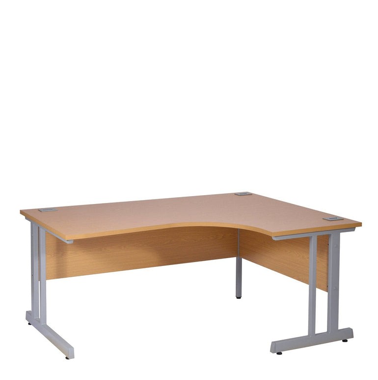 Ergonomic Right Hand Corner Desk - 1800mm Wide with Cable Management & Modesty Panels - Office Products Online