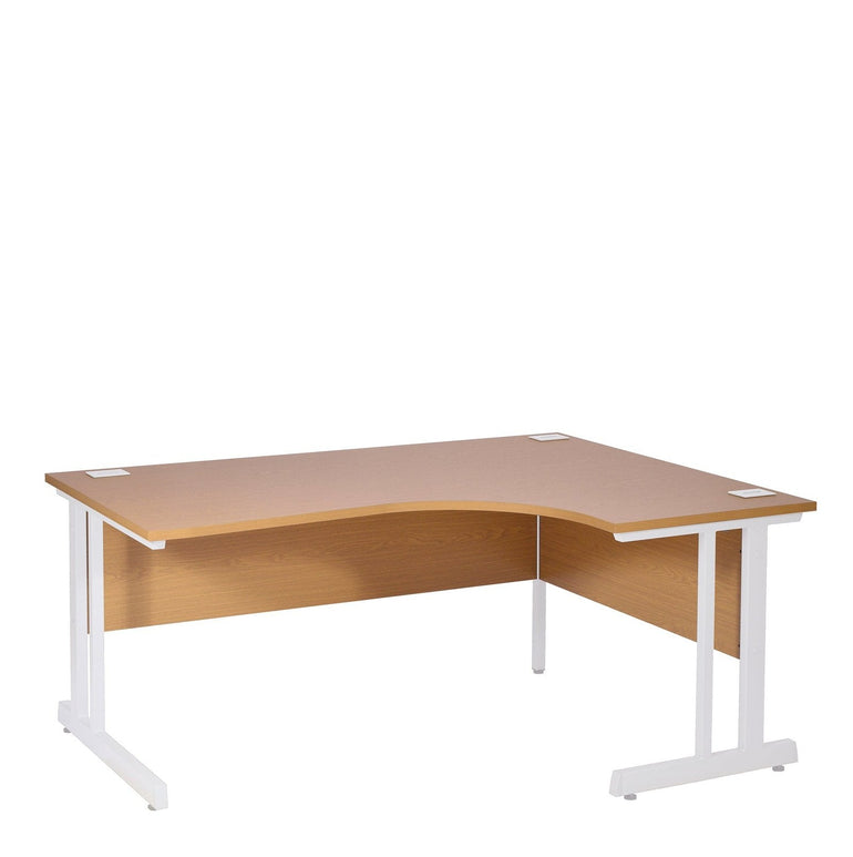 Ergonomic Right Hand Corner Desk - 1800mm Wide with Cable Management & Modesty Panels - Office Products Online