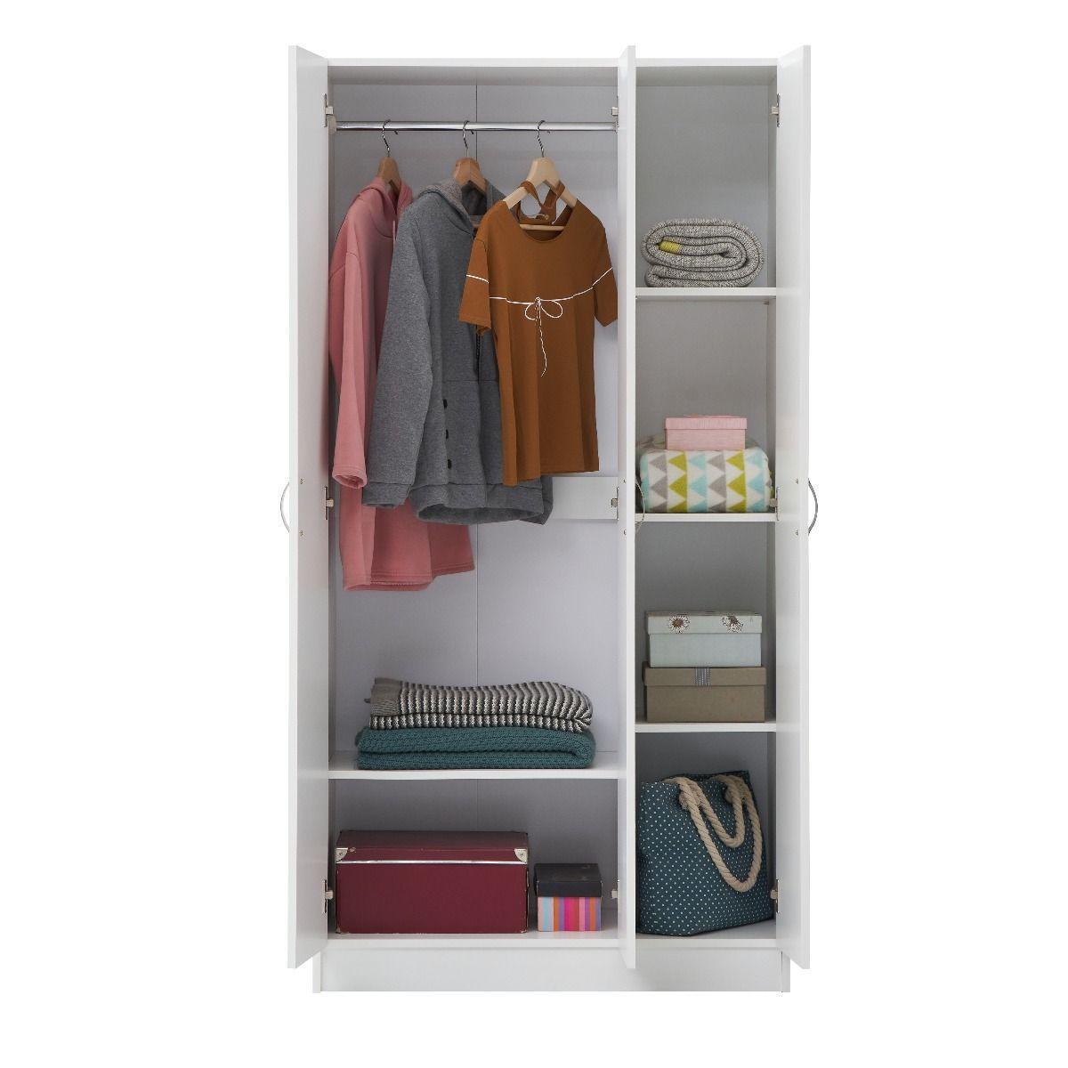 Essentials Door Double Wardrobe Hanging Rail allhomely