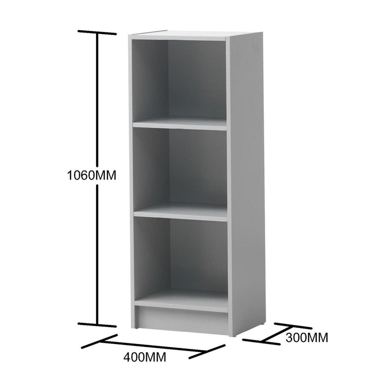 Essentials Medium Narrow Bookcase allhomely