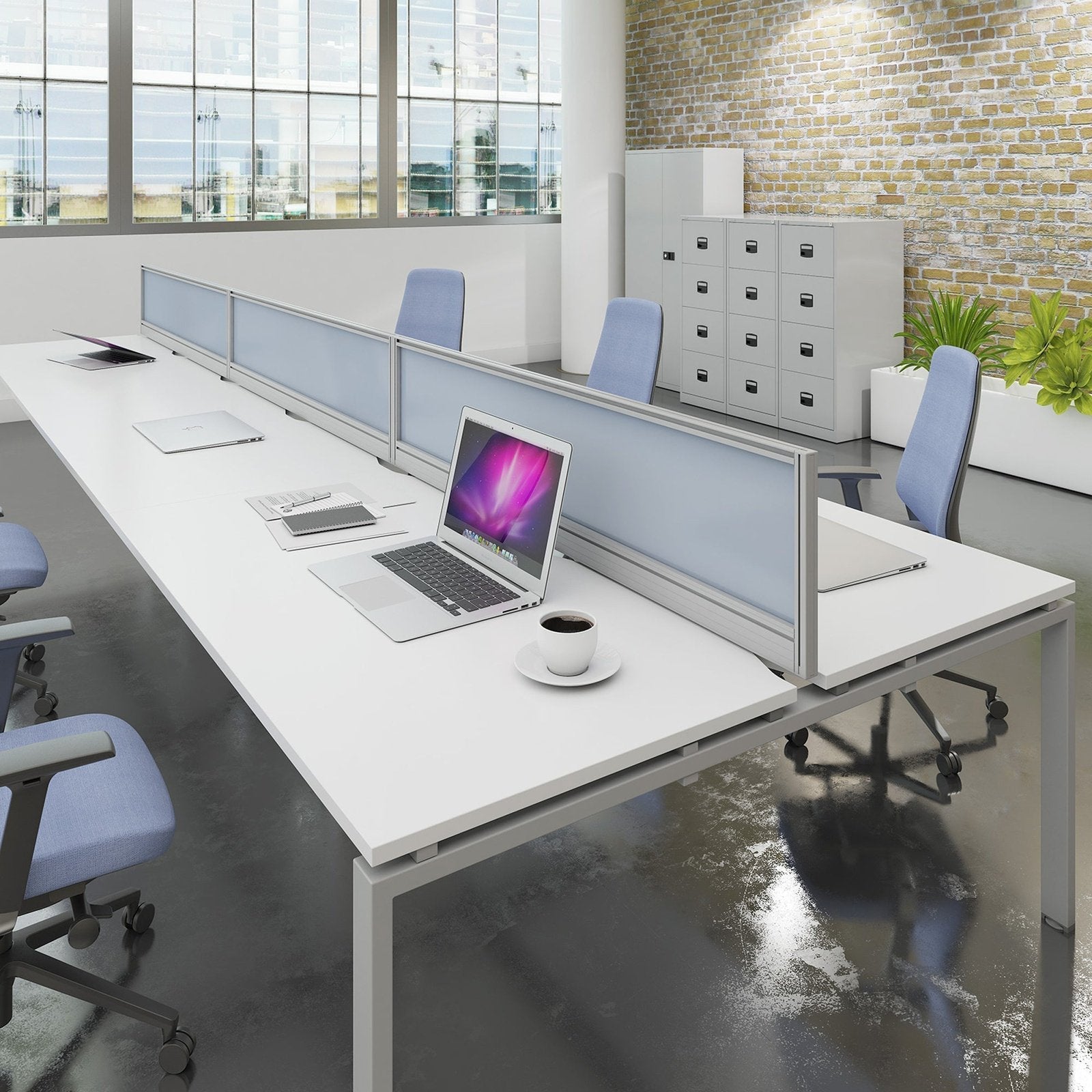 Front mounting bracket for aluminium frame screen returns mid-runs - Office Products Online