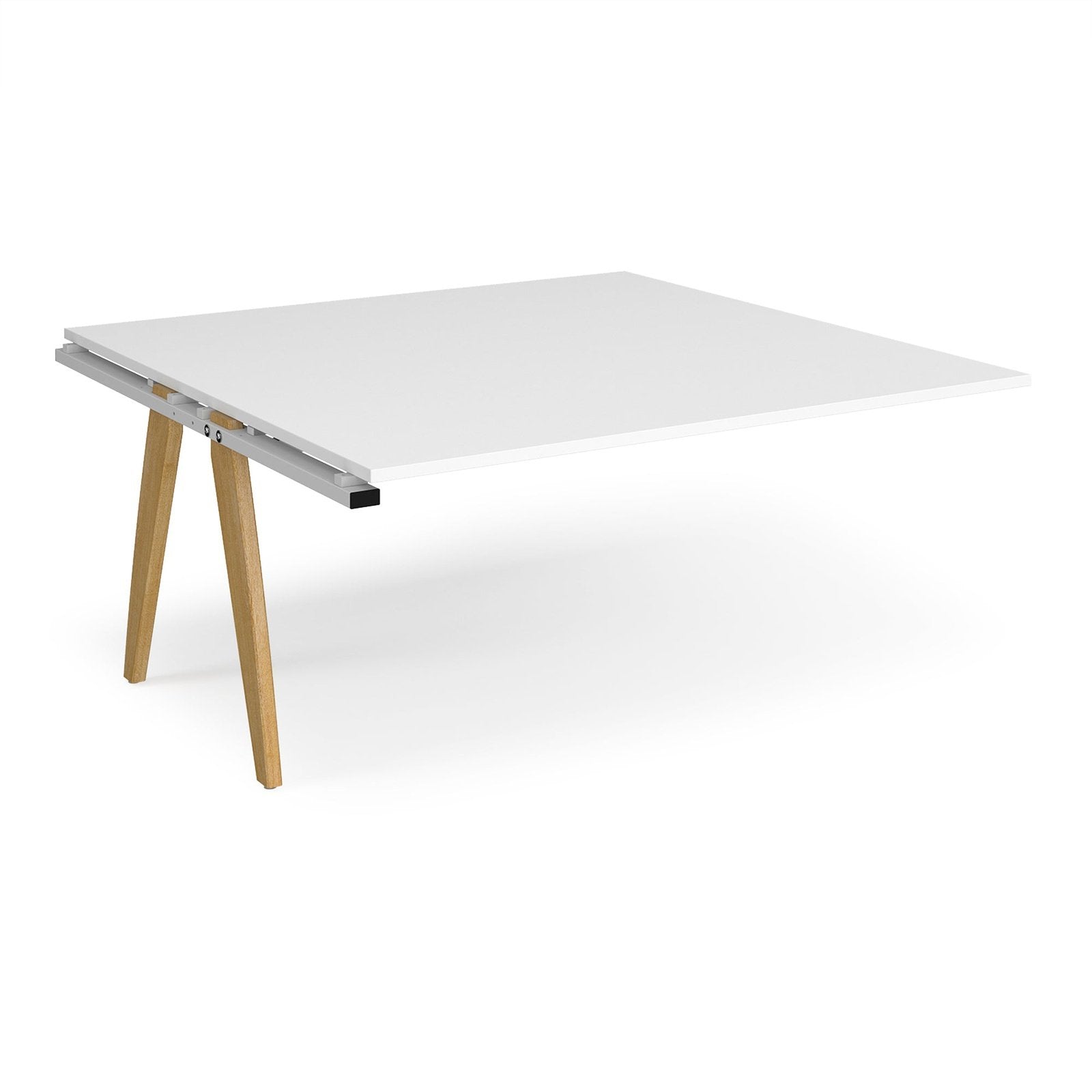 Fuze boardroom table add on unit x 1600mm - frame, white top - Office Products Online