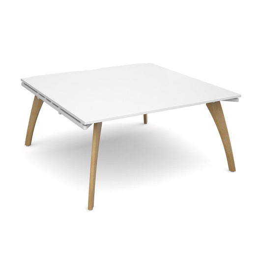 Fuze boardroom table starter unit x 1600mm - frame, white top - Office Products Online