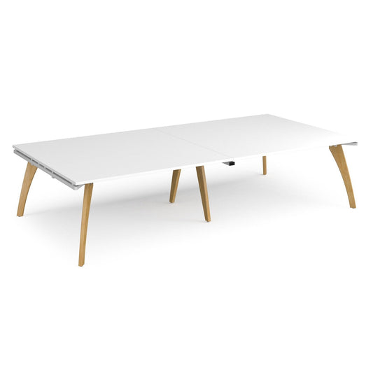 Fuze rectangular boardroom table 3200mm x 1600mm - frame, white top - Office Products Online