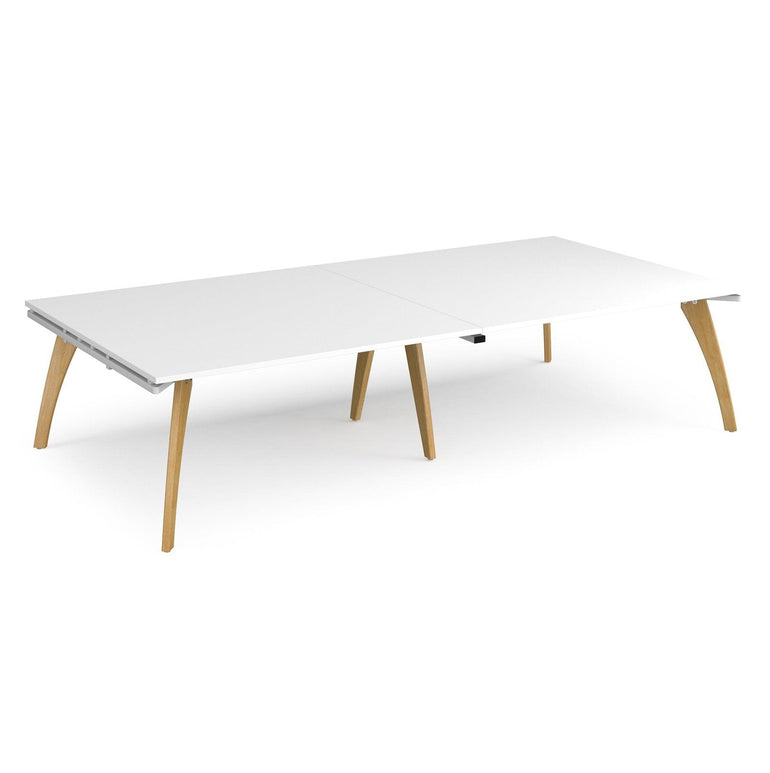 Fuze rectangular boardroom table 3200mm x 1600mm - frame, white top - Office Products Online