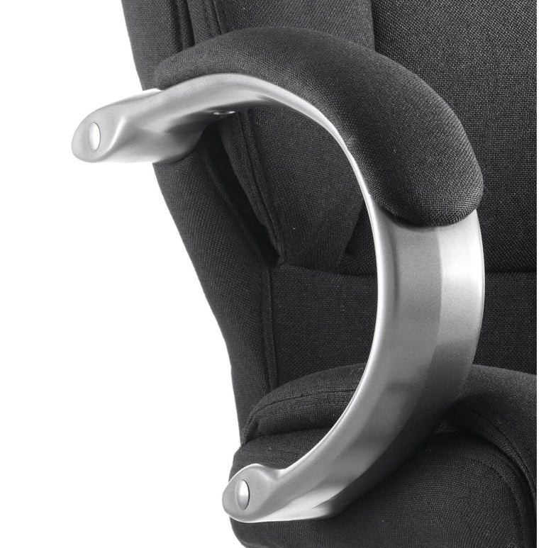 Galloway High Back Cantilever Visitor Chair with Arms - Fabric & Bonded Leather, Metal Frame, 115kg Capacity, 8hr Usage