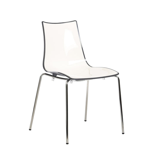 Gecko shell dining stacking chair with chrome legs - Office Products Online