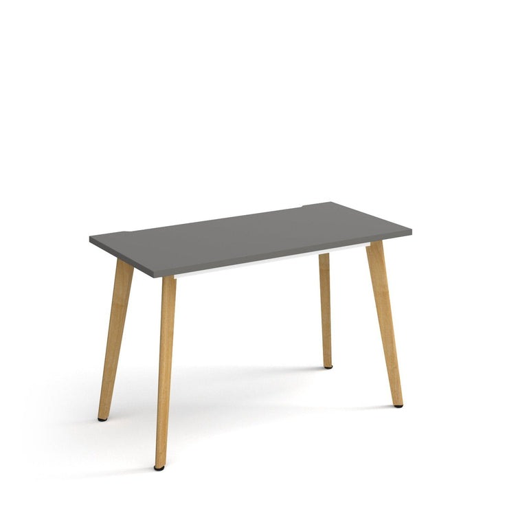 Giza straight desk with wooden legs - Office Products Online