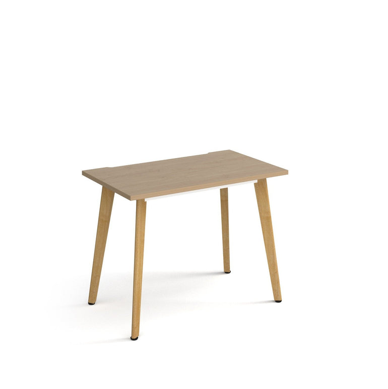 Giza straight desk with wooden legs - Office Products Online