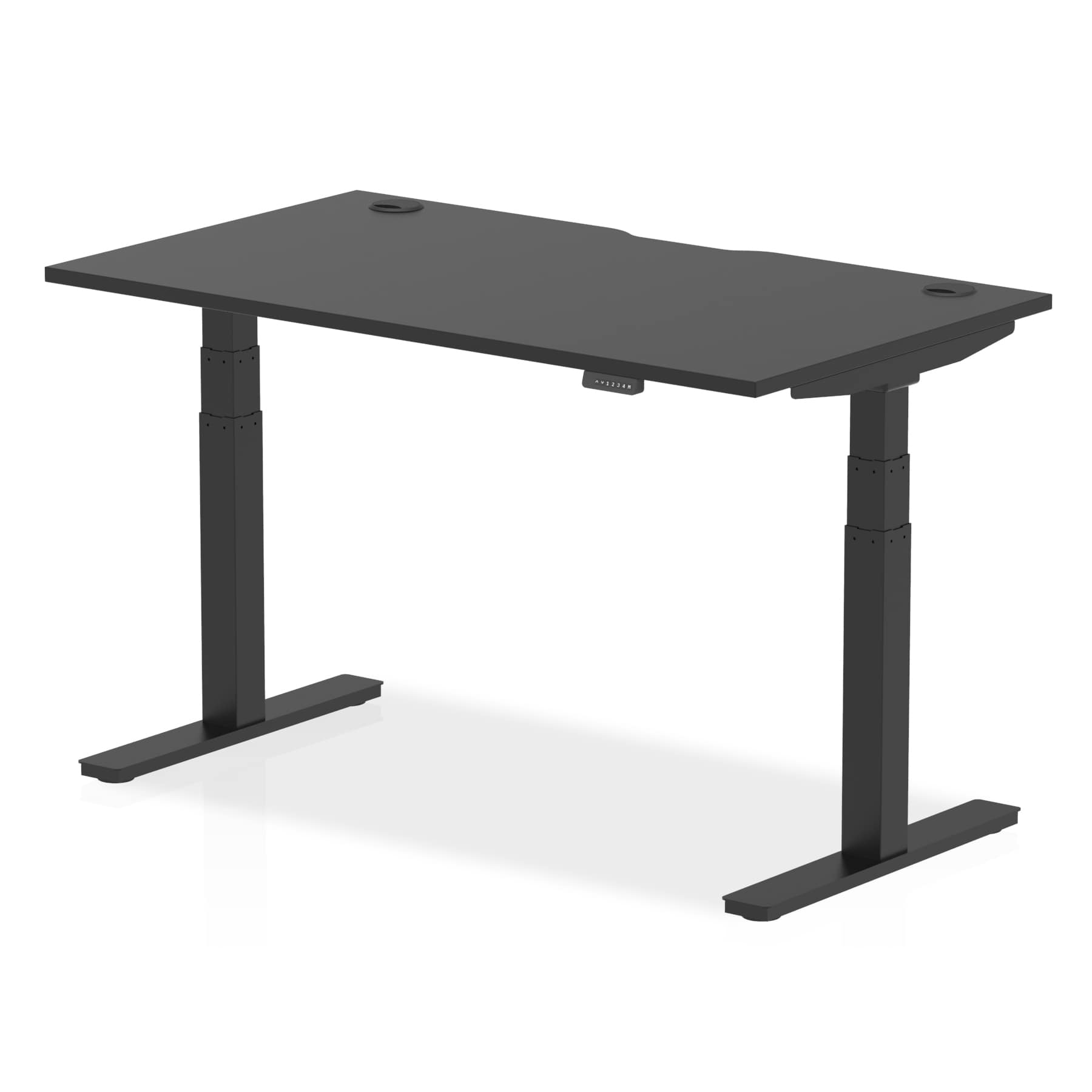 Air Black Series Height Adjustable Desk - Rectangular MFC Top, 1200-1800mm Width, 800mm Depth, 660-1310mm Height, 3 Frame Colors, 5-Year Guarantee