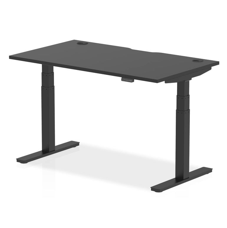 Air Black Series Height Adjustable Desk - Rectangular MFC Top, 1200-1800mm Width, 800mm Depth, 660-1310mm Height, 3 Frame Colors, 5-Year Guarantee