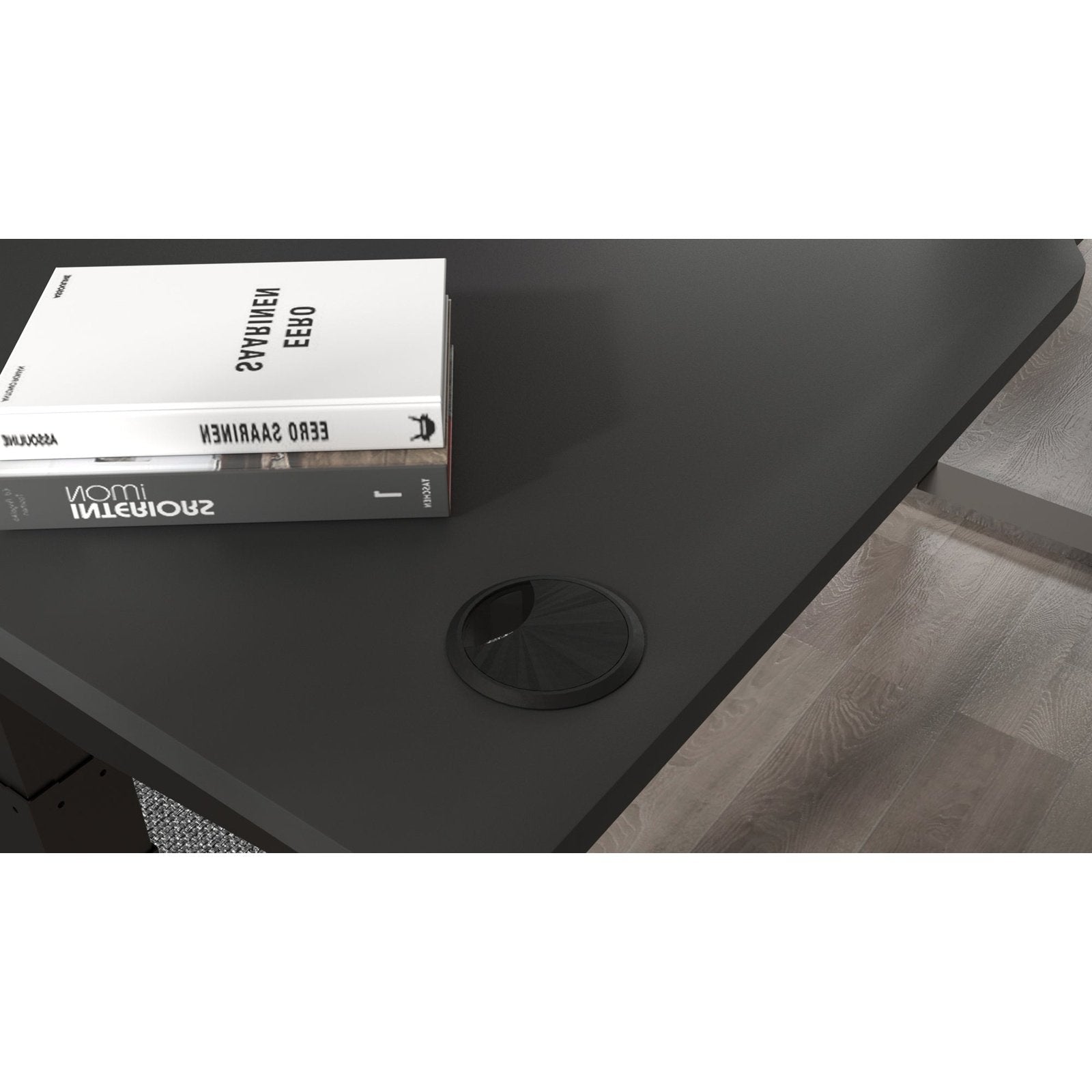 Air Black Series Height Adjustable Desk - Rectangular MFC Top, 1200-1800mm Width, 800mm Depth, 660-1310mm Height, 3 Frame Colors, 5-Year Guarantee